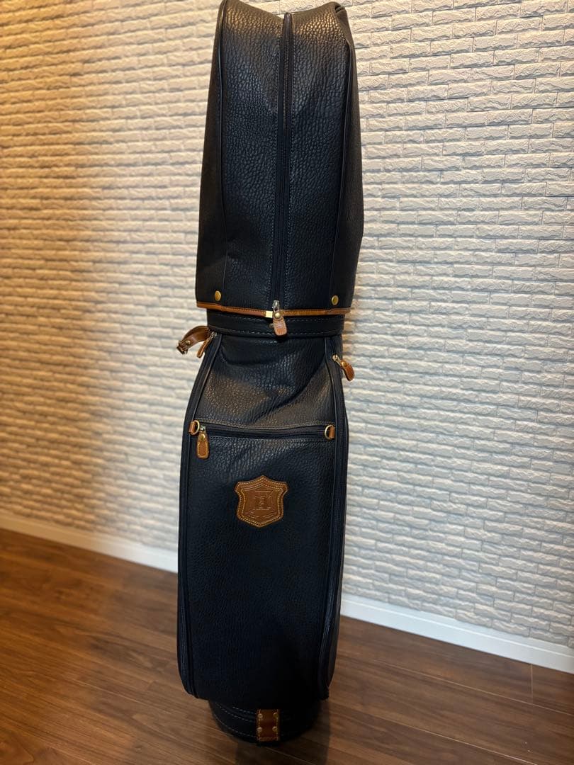 希少品 美品 HONMA ホンマ 本間 クラシック 本革 レザー キャディバッグ
