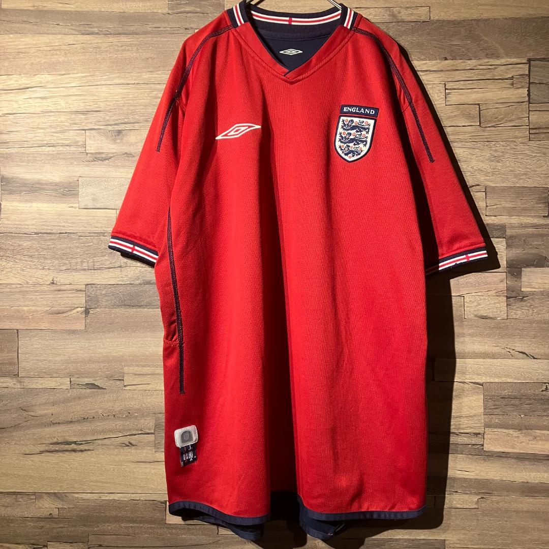 umbro　2004　イングランド代表ユニフォーム　紺/赤/リバーシブル