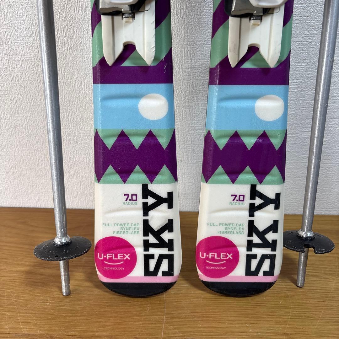 ジュニアストック付スキーセット　elan110cm head 22-22.5cm
