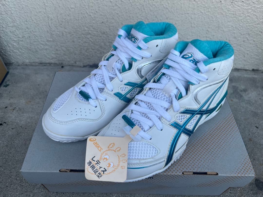 【新品】ASICS LADY GELFLASH4 26cm ホワイト/アクア