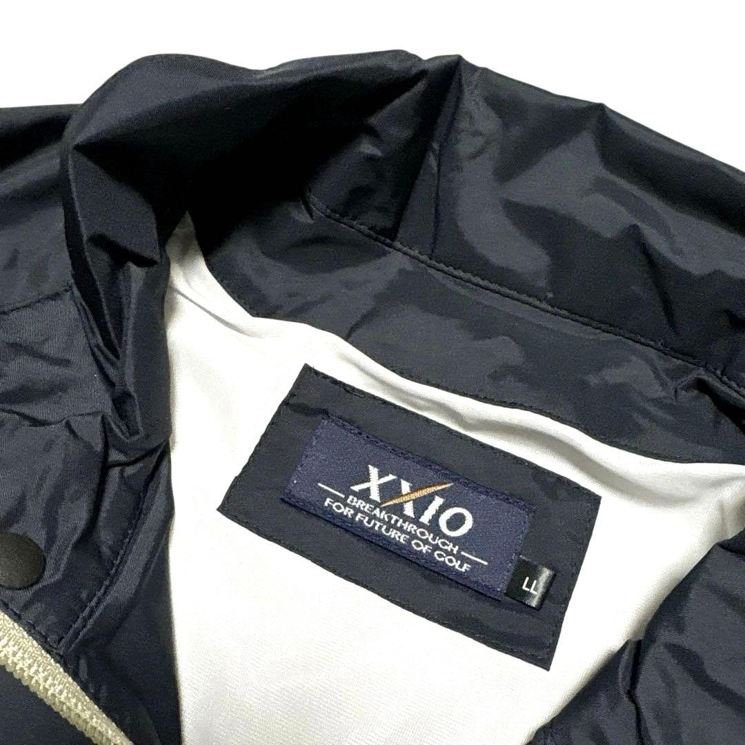 タグ付き未使用　XXIO ゴルフ用レインウェア　ベージュX黒　サイズXL