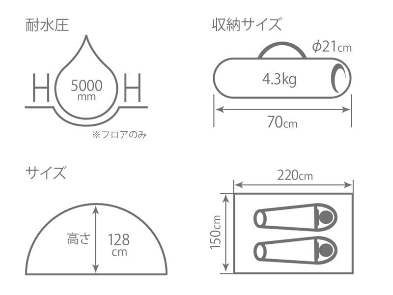 DOD ワンタッチカンガルーテントS タン　T2-616-TN