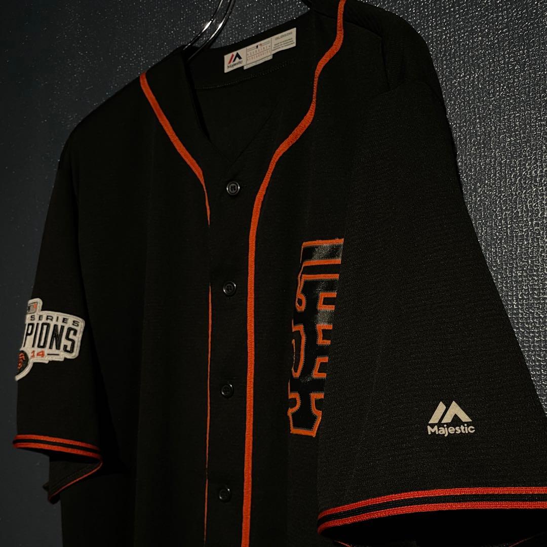 Majestic サンフランシスコ ジャイアンツ ベースボールシャツ 2XL 黒