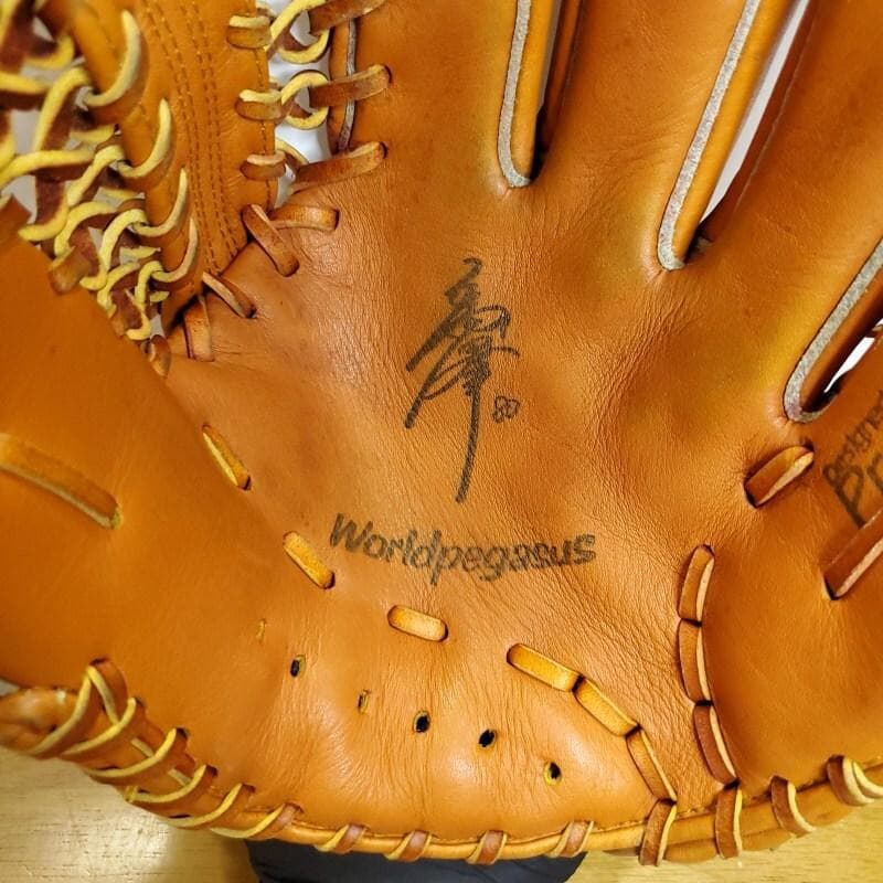 ワールドペガサス サイン刻印モデル Wpラベル 外野用 軟式グローブ