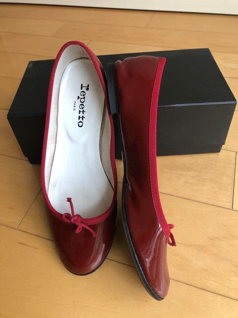 Repetto 赤 バレエシューズ 箱、保存袋付き