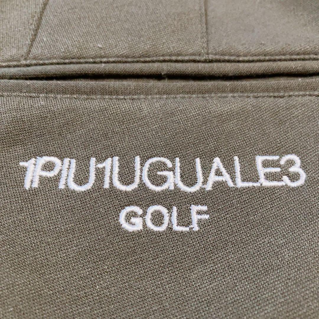 【ストレッチ】1piu1uguale3 GOLF パンツ　ネームロゴ　カーキ　4