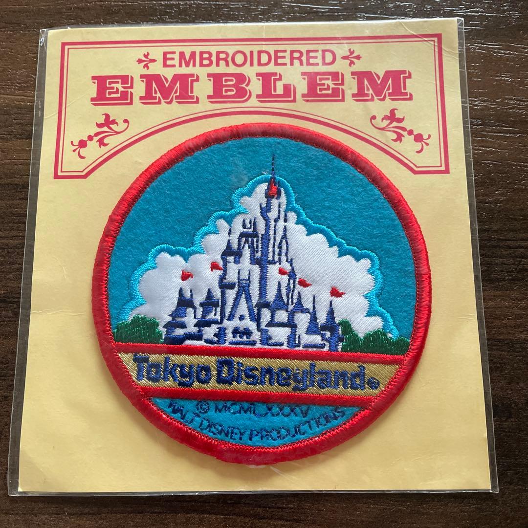 【希少/1985年製】東京ディズニーランド ヴィンテージワッペン 未開封 旧ロゴ