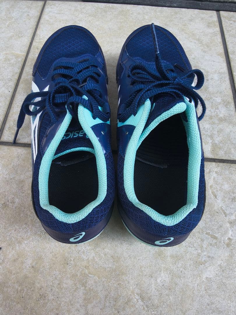 ASICS 陸上競技用スパイクシューズ 26.5cm ネイビー/ミント