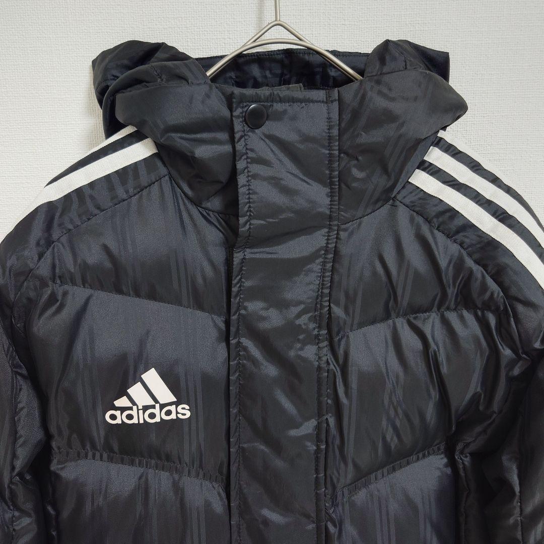 【美品】adidas アディダス 高機能ベンチコート 140サイズ　サッカー　黒