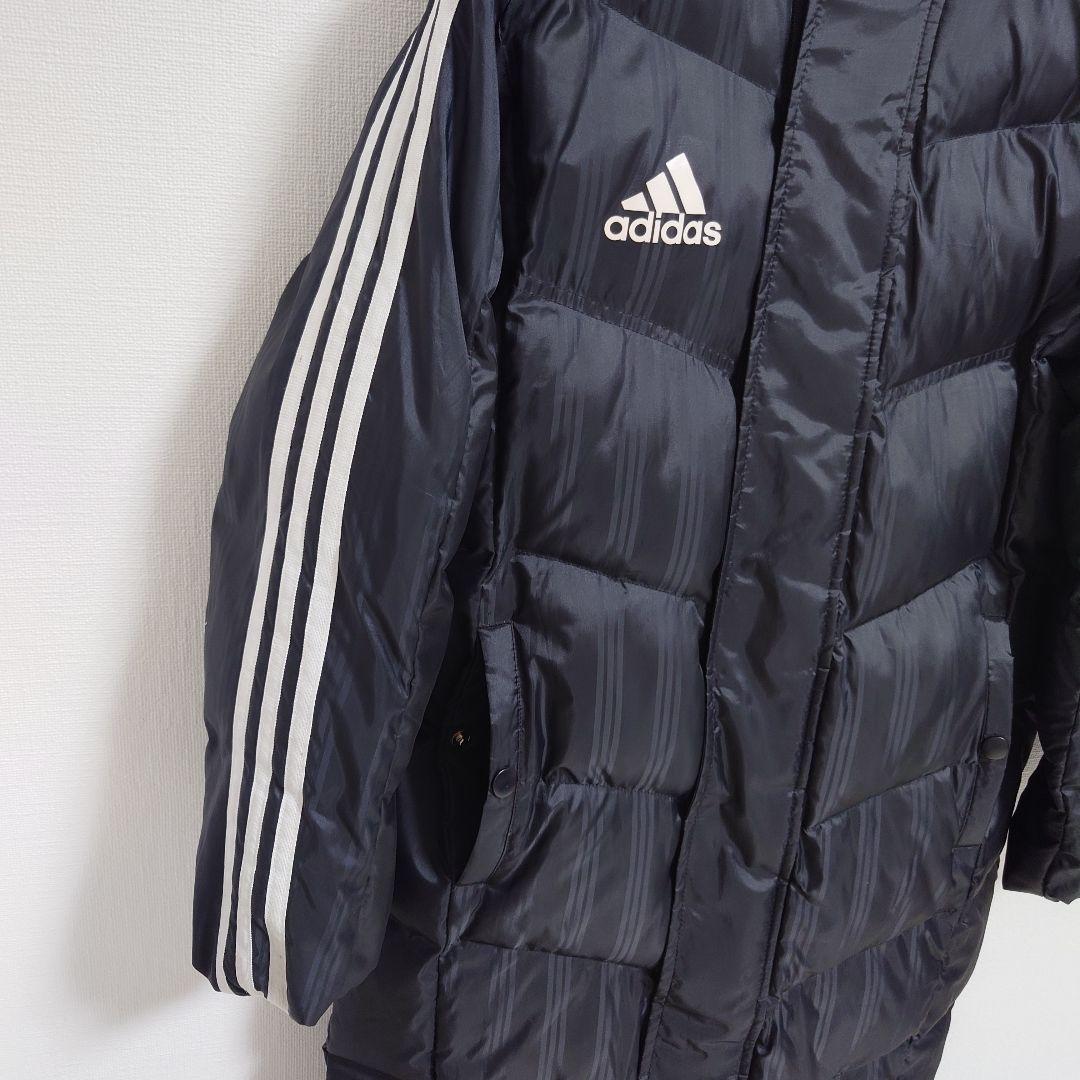 【美品】adidas アディダス 高機能ベンチコート 140サイズ　サッカー　黒
