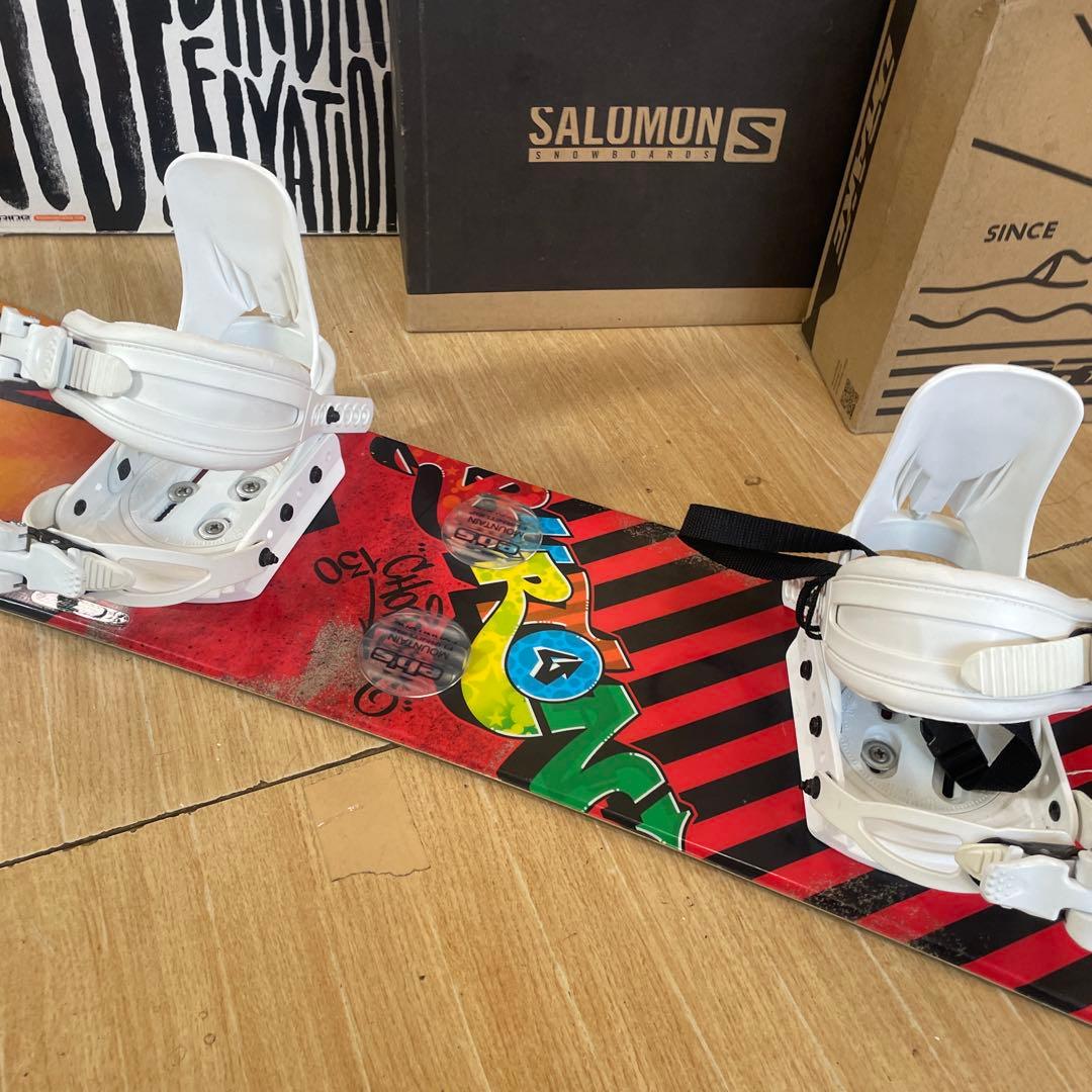 BURTON　キッズスノーボードセット　130cm　バートン　バイン付4点セット