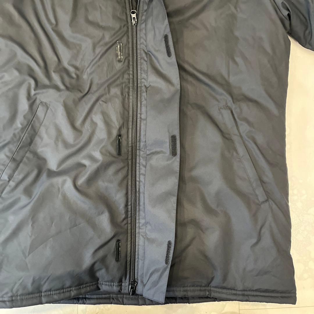 adidas アディダス　ベンチコート 黒/赤 フード付き　サイズL