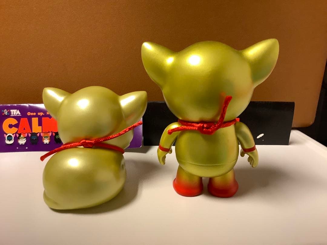 アートジャンキー　カームキャット　カームキャットレスラー　ゴールド2体セット