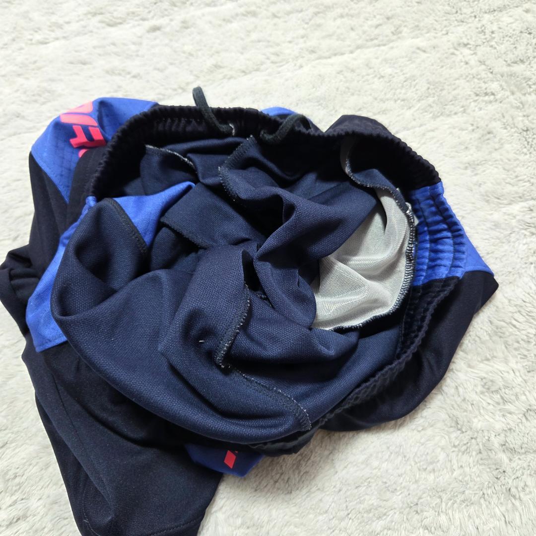 アシックスASICS　ジャージ上下　XL　L　A77　ランニング　ネイビー紺色