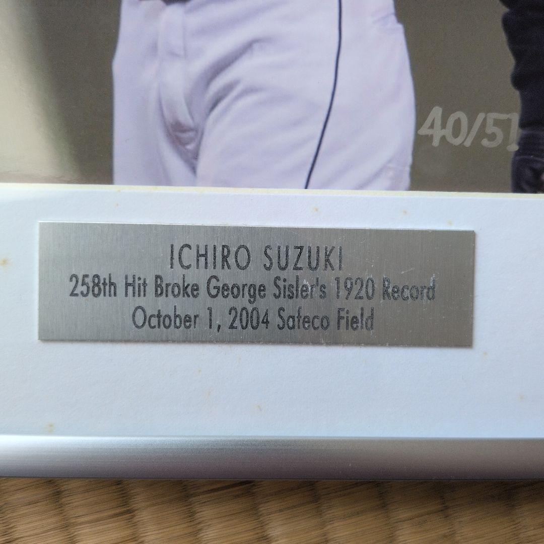 イチロー 258本安打達成記念サイン入りフォト