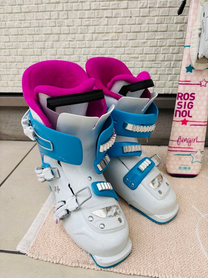 ジュニアスキー　3点セット　ロシニョール　子ども用　美品　120cm　すぐ滑走可