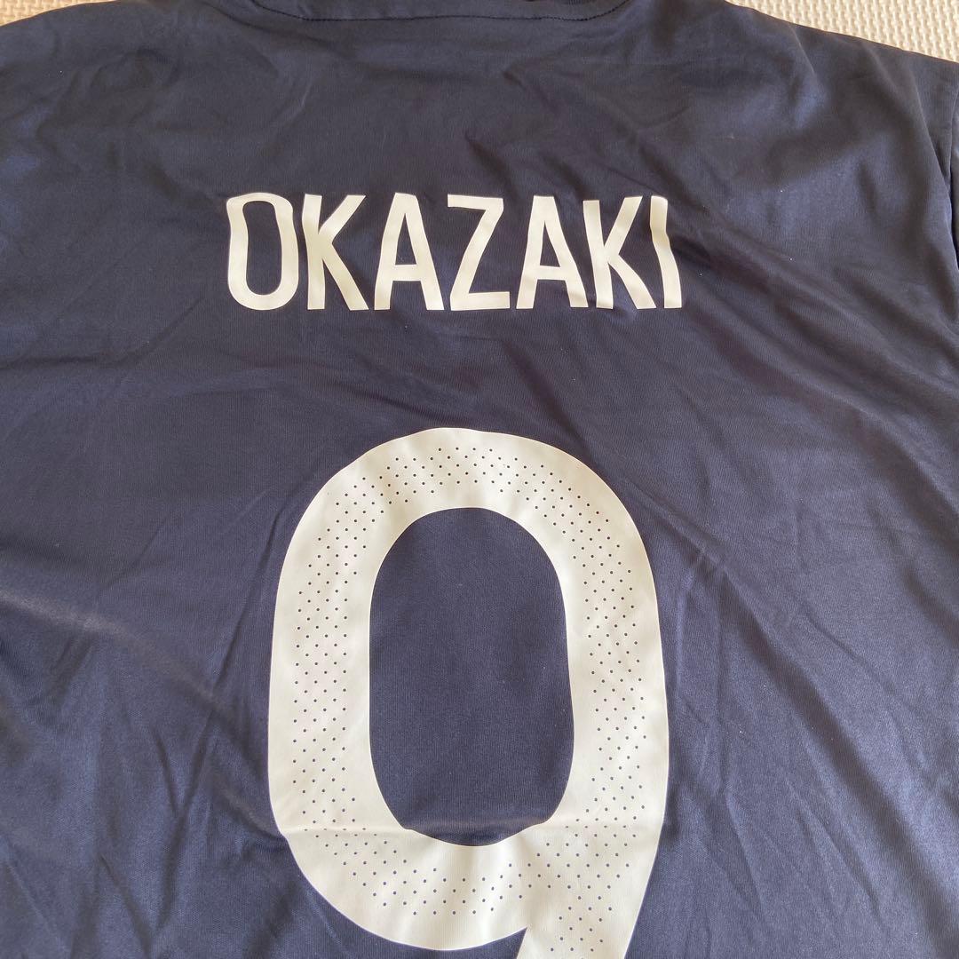 adidas 日本代表 OKAZAKI 9 番　ユニフォーム　サッカー　Lサイズ