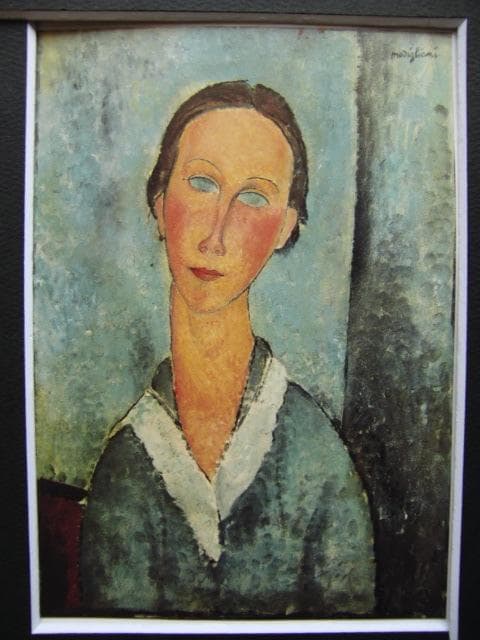 アメデオ モディリアーニ、【若い女の胸像】、希少画集画より