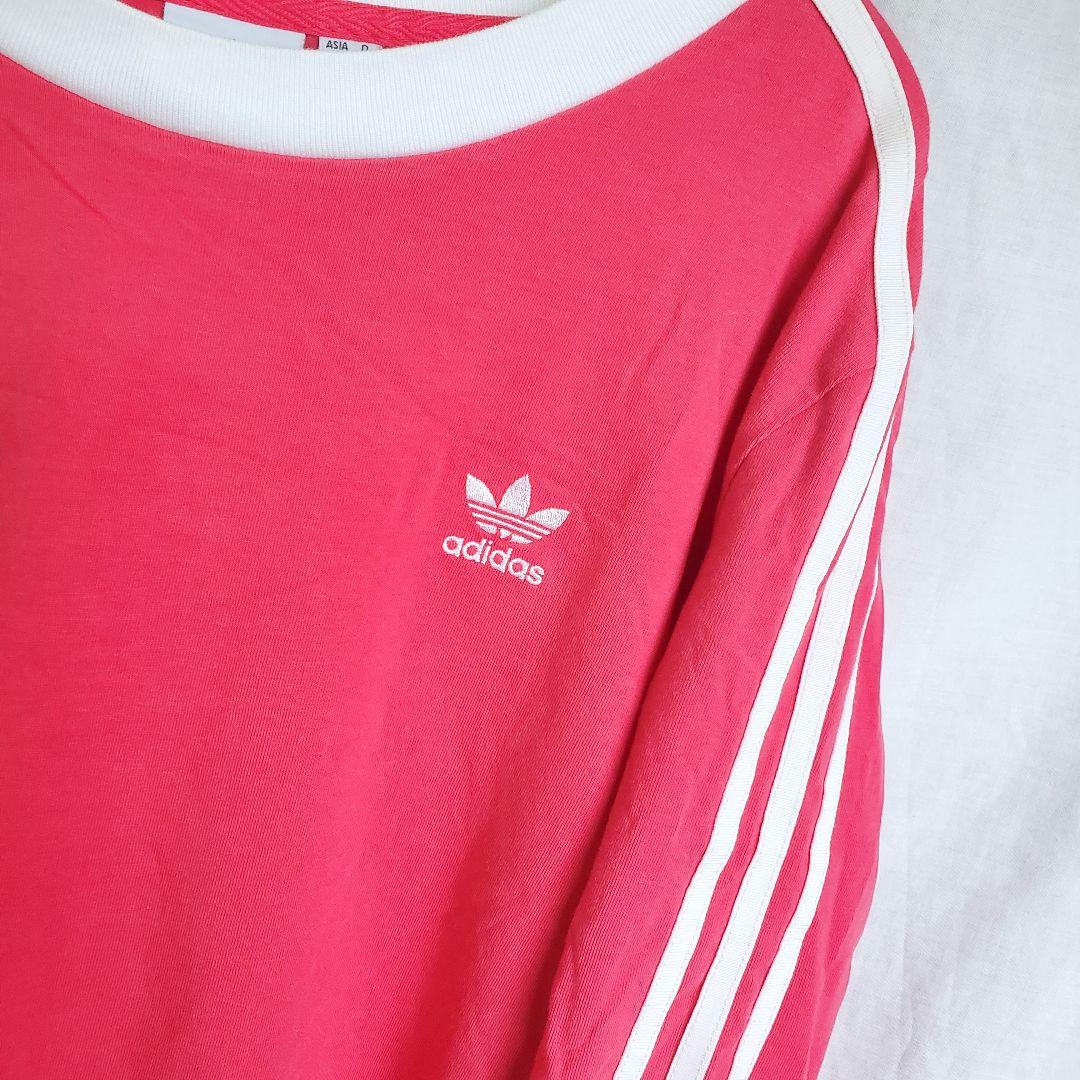 ａｄｉｄａｓ アディダス ロンT 長袖tシャツ ロングスリーブTシャツ ピンク