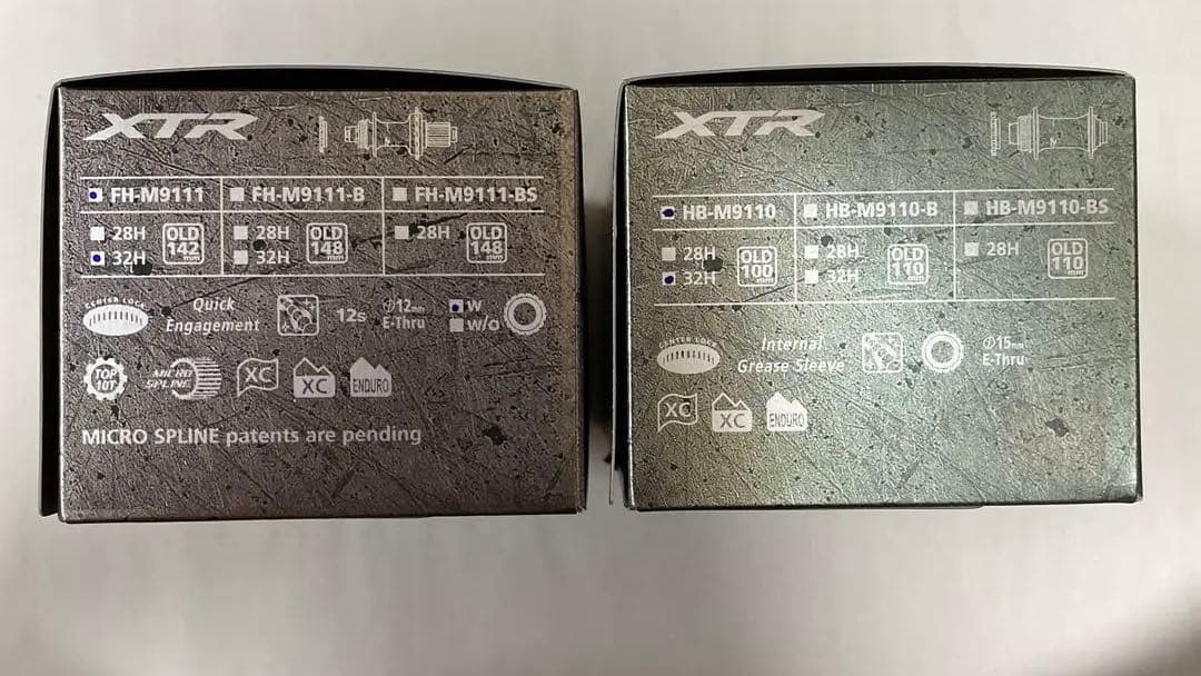 セール シマノ XTR FH-M9111 HB-M9110 ハブセット 32H