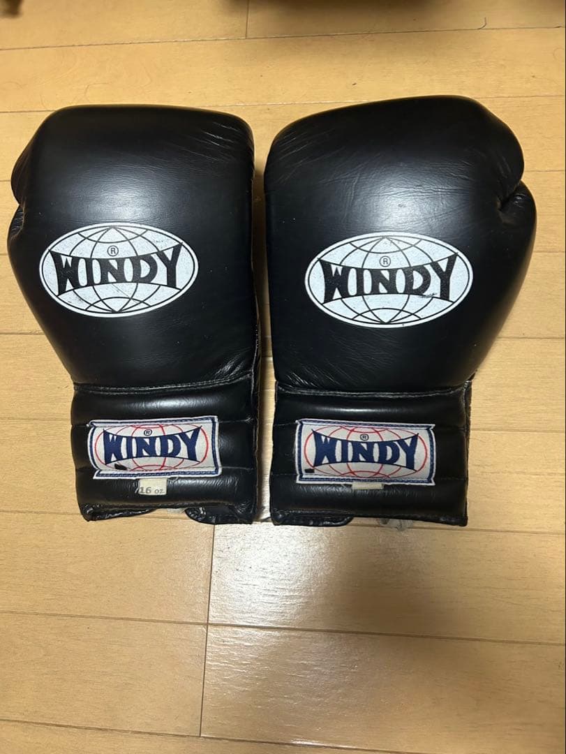 WINDY ボクシンググローブ 16オンス ブラック