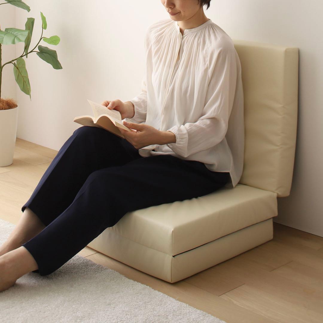 L新品 フロアマット 180cm ブラック 黒 クッションマット レザー 座布団