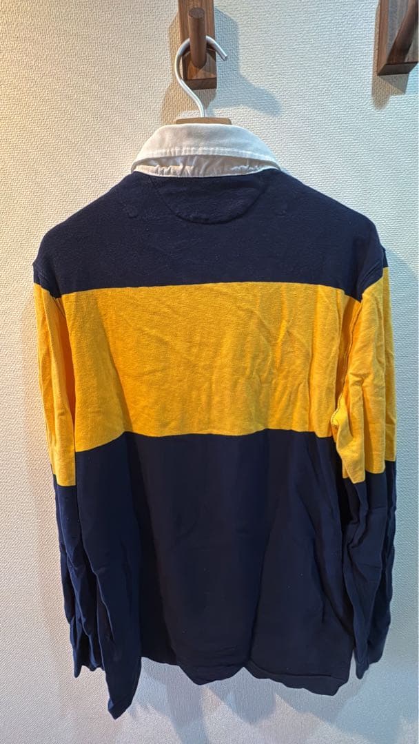 Polo Ralph Lauren ラガーシャツ M ネイビー/イエロー
