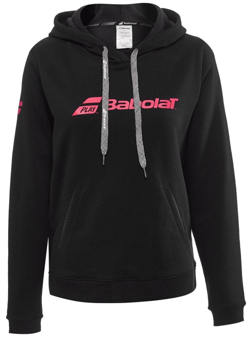 BABOLAT（バボラ）レディース エクササイズ フードパーカー（M）黒