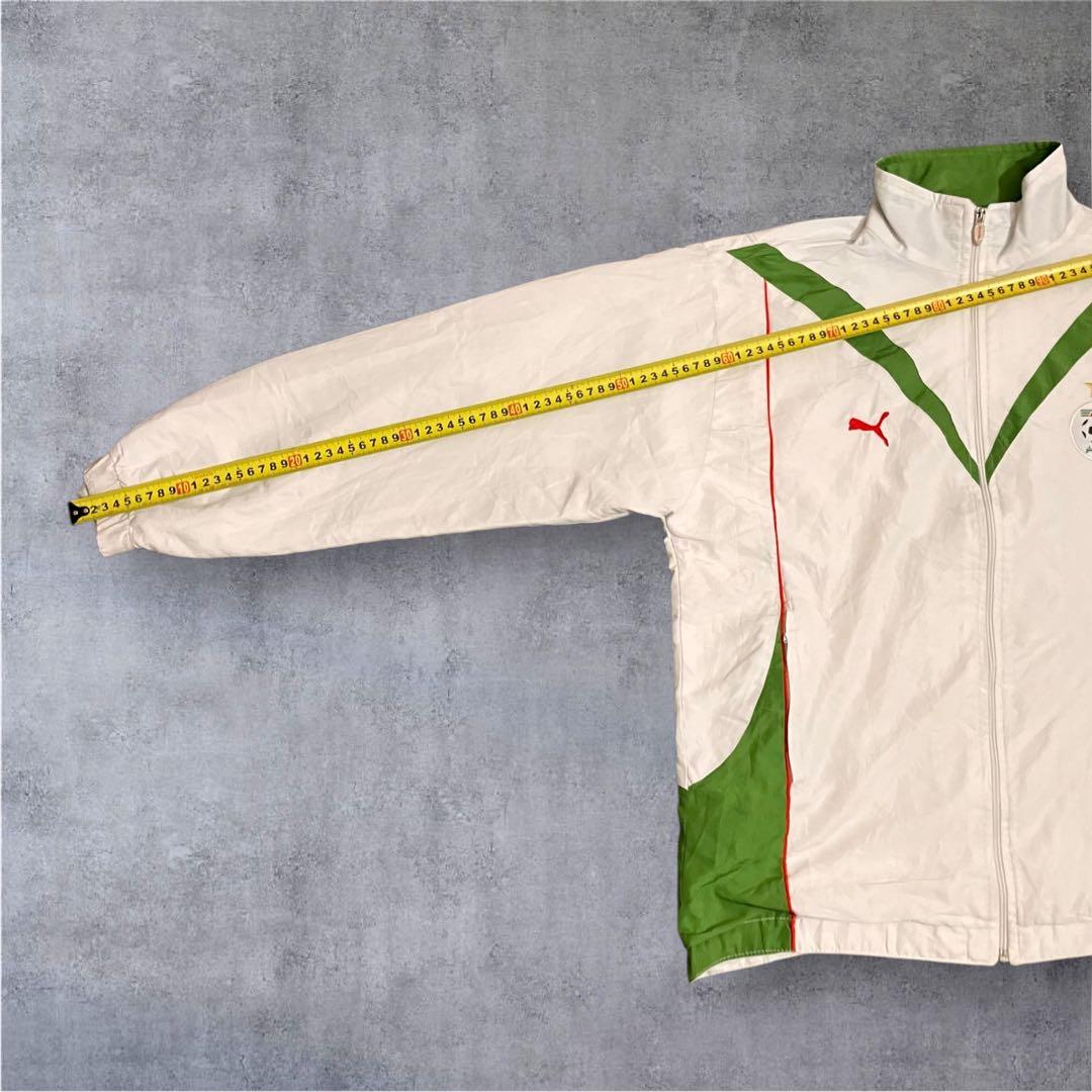 PUMA アルジェリア代表 トラックジャケット L相当 白グリーン ヴィンテージ