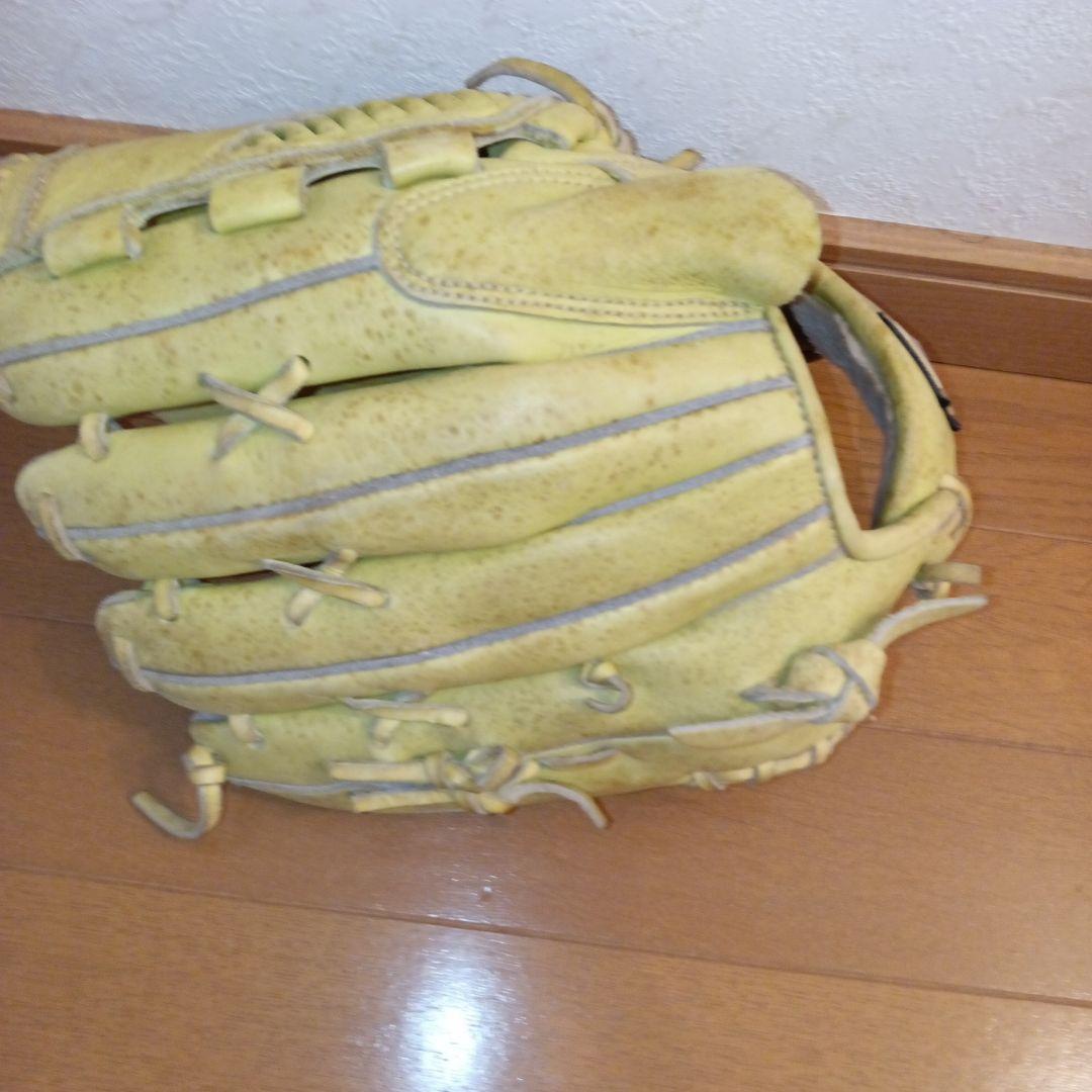 特割Global Elite Aシリーズ イエローカーキグローブ指カバー付投手用