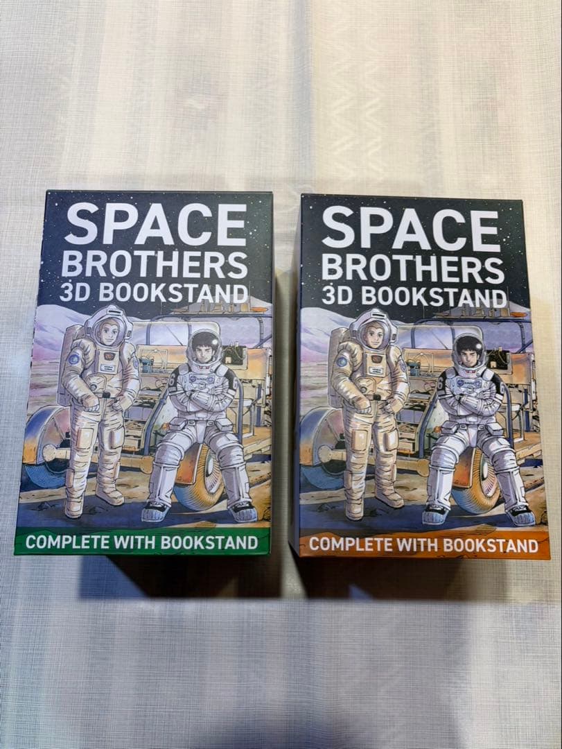 宇宙兄弟　1666体限定　ムッタとヒビトの月面3D ブックスタンド