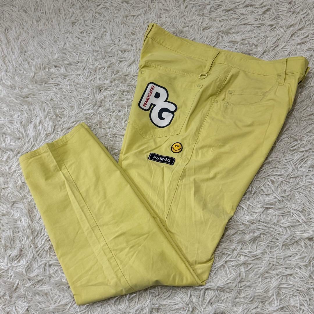 パーリーゲイツ　ゴルフパンツ　ストレッチ　スマイル　ニコちゃんマーク　XL