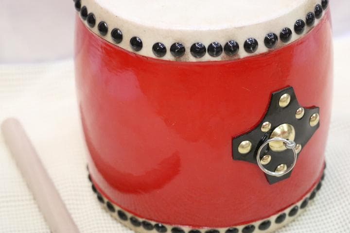エイサーや文化祭、運動会、イベントに大活躍のエイサー用太鼓（直径18cm）新品