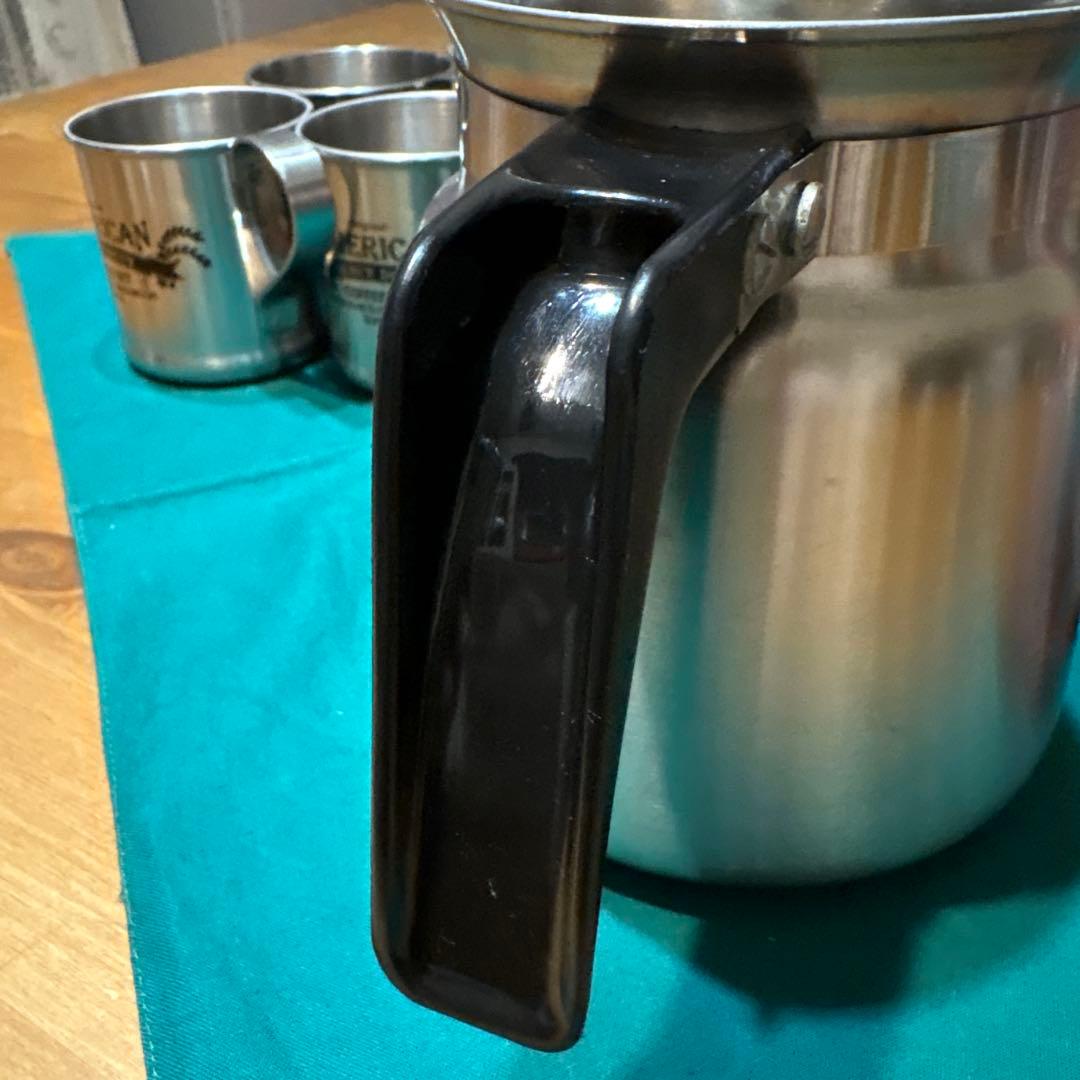 morico モリコステンレスコーヒーポット、カップ5客セット
