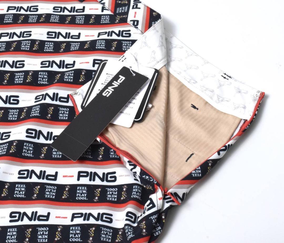 未使用 PING ピン ゴルフ プリント セットアップ S ポロシャツ スカート