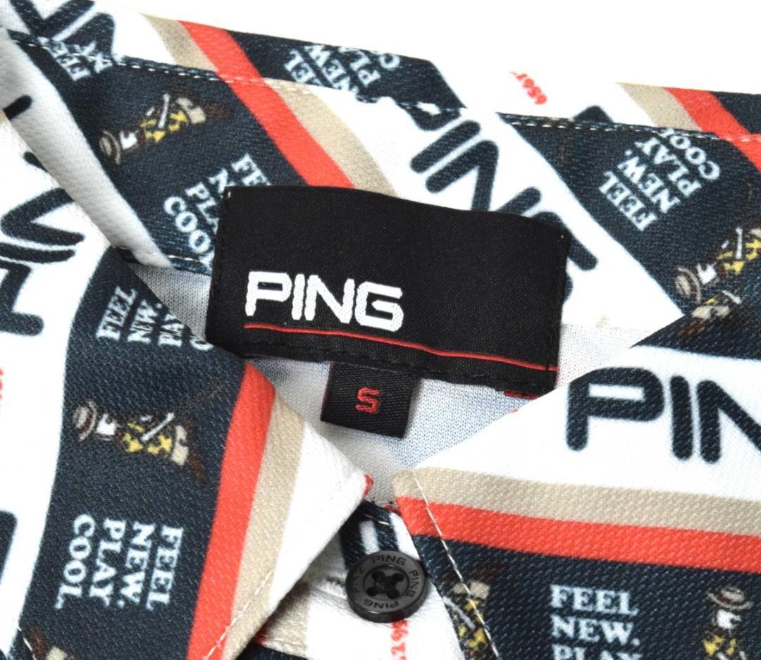 未使用 PING ピン ゴルフ プリント セットアップ S ポロシャツ スカート