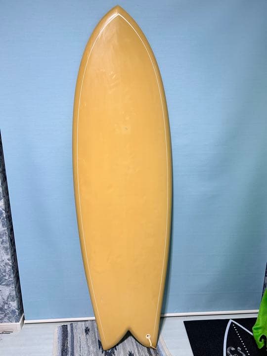 希少クリーム　レトロツインサーフボード6.0