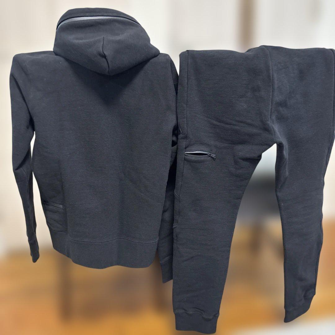 TFW49 ジップパーカー➕パンツ　セットアップ　黒 定価6.3万円
