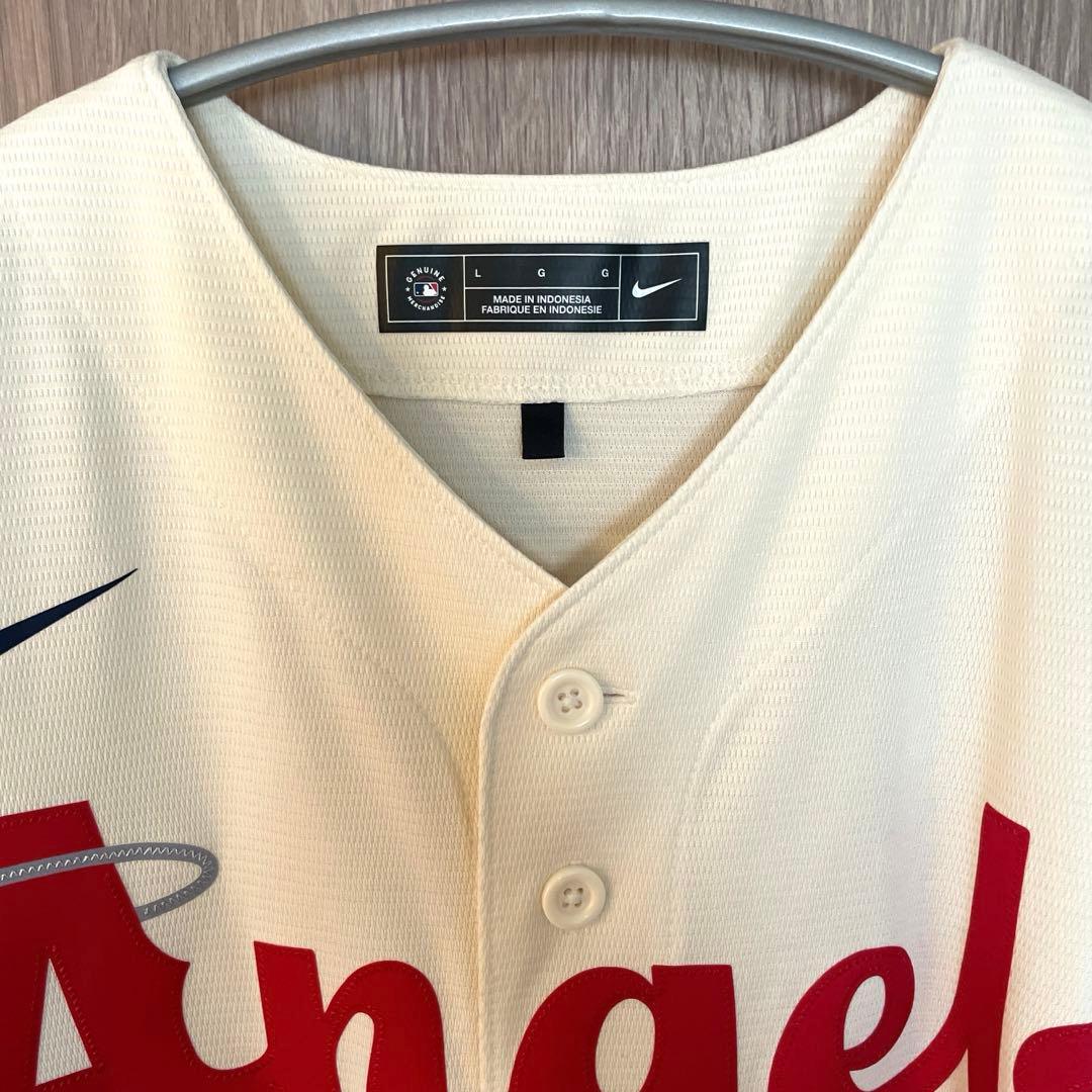 ナイキ　ロスアンゼルスエンジェルス　大谷　半袖ユニフォーム　ワッペン　L　17
