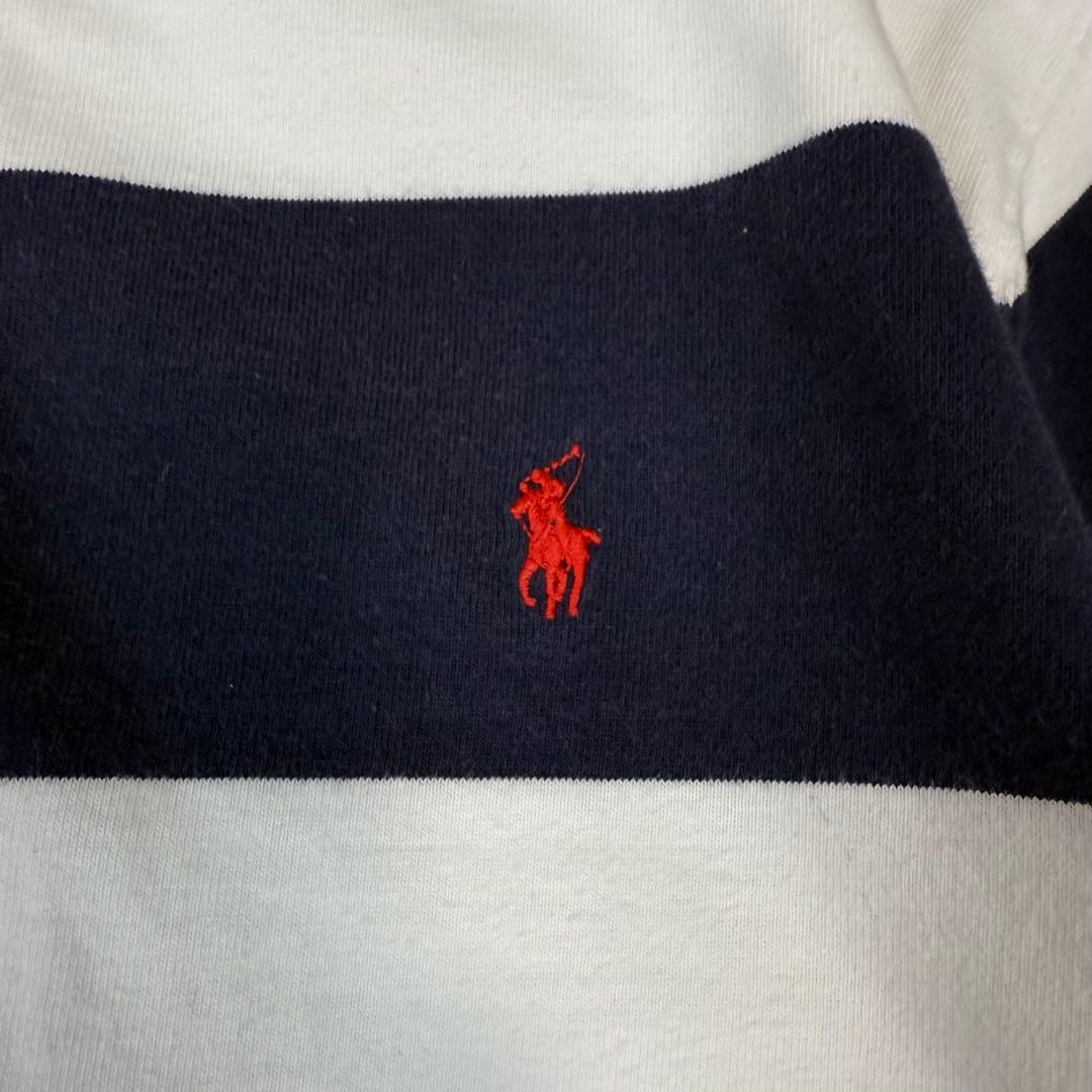 Ralph Lauren ラルフローレンポニー刺繍　太ボーダー　ラガーシャツ
