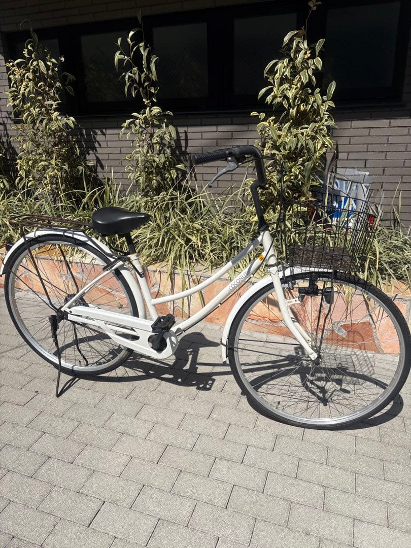 シティサイクル自転車ホワイト 27インチ 走行◎