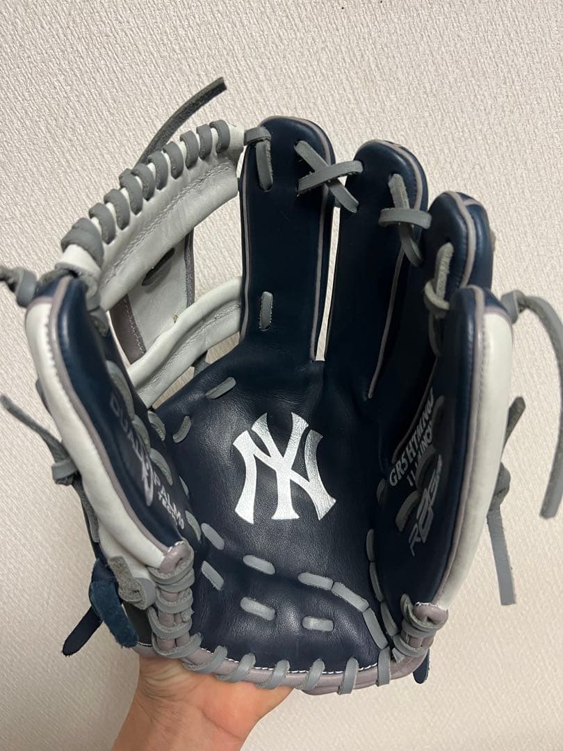 【美品】Rawlings 軟式内野手用グラブ　ハイパーテック　ヤンキース