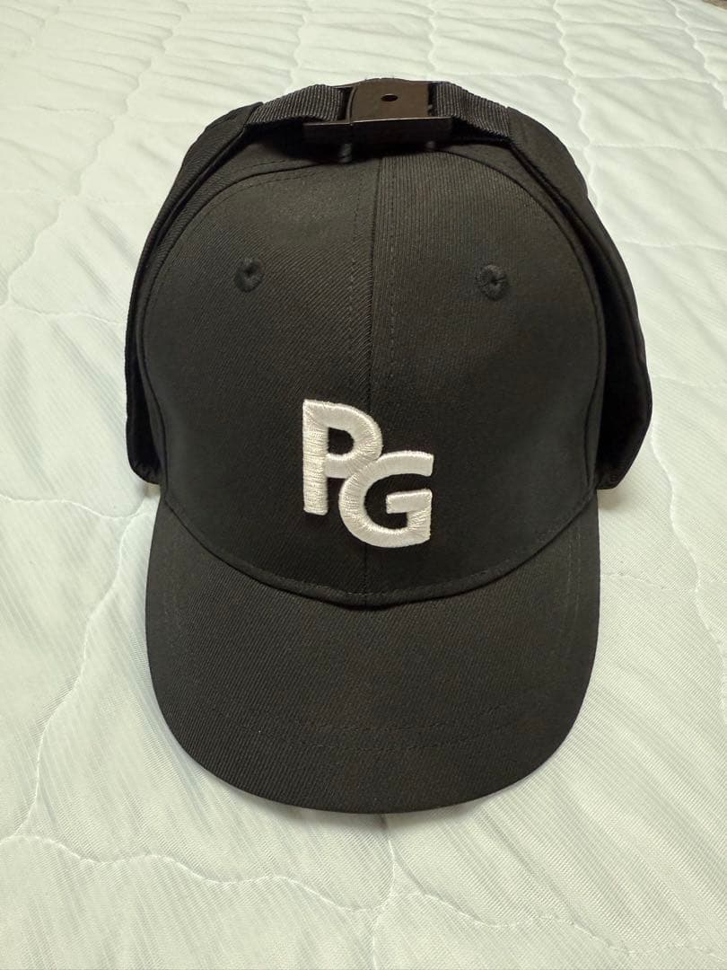 PEARLY GATES黒キャップ ポリエステル製