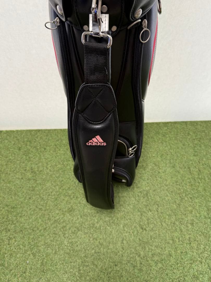 adidas キャディバッグ ブラック ピンク　レディース　ゴルフ　アディダス
