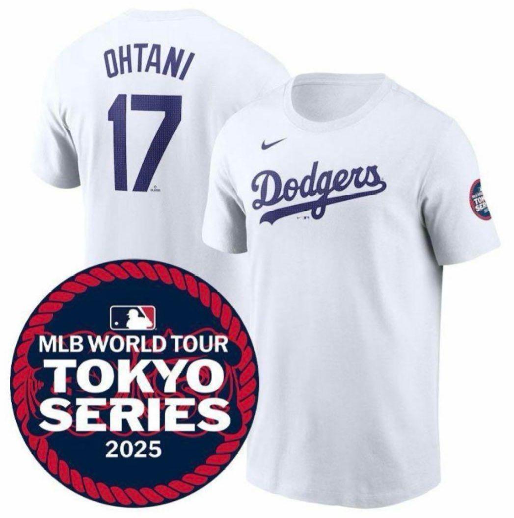 【新品】公式ドジャース大谷翔平ナイキTシャツMLB2025メジャーリーグ開幕戦