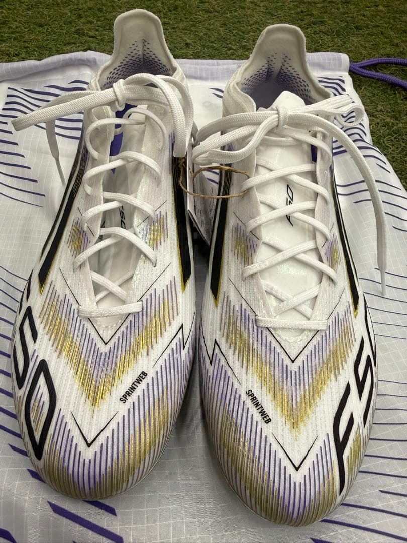 サッカースパイク⚽️adidas F50 ELITE ホワイト/パープル/ブラック
