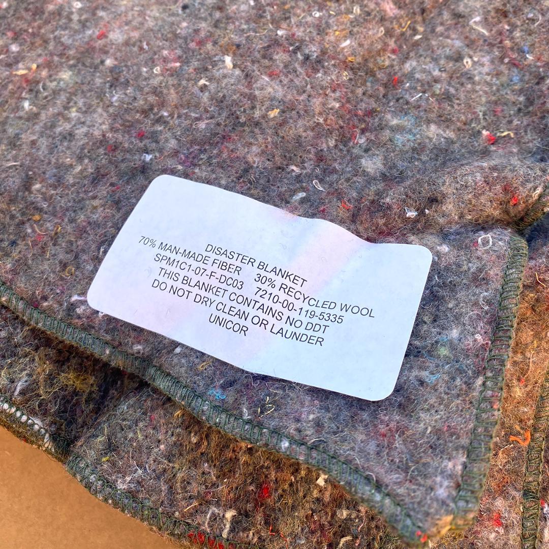 【Deadstock】アメリカ軍 リサイクルウール ブランケット USA製