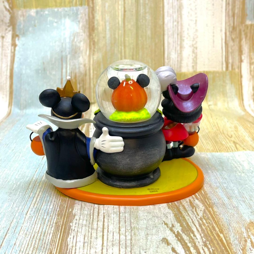海外限定★ミッキーマウス ミニーマウス ハロウィン パンプキン スノーグローブ