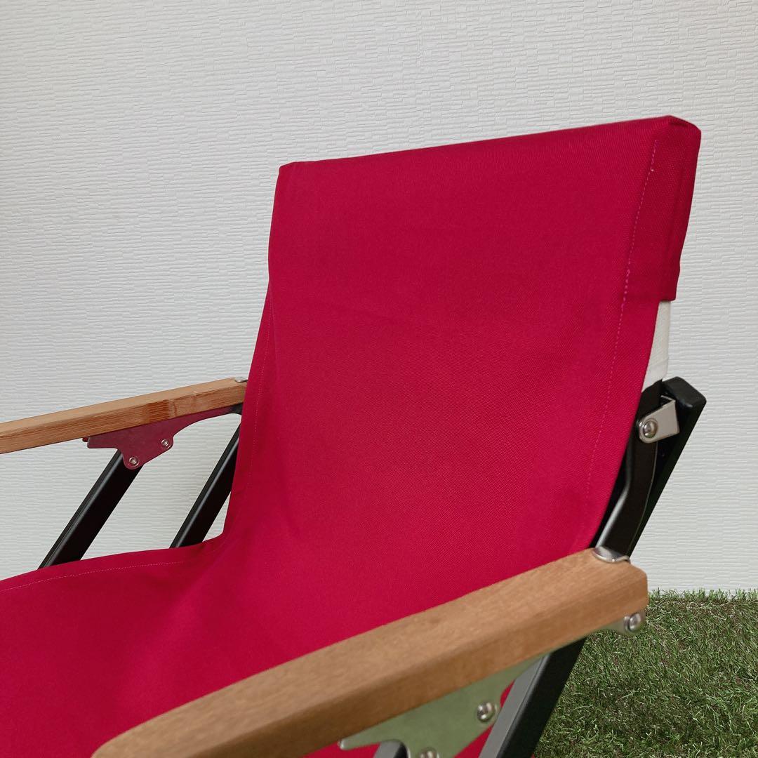 レッド 2脚分 ローチェアショート用 シートカバー 8号帆布 スノーピーク