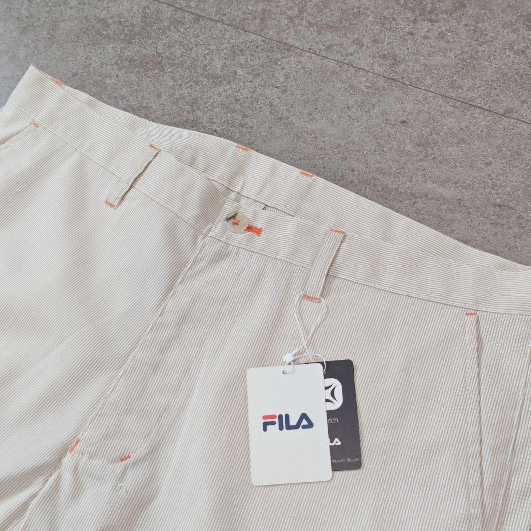 【フィラ/FILA】タグ付きゴルフハーフパンツ ストライプ ストレッチ W92